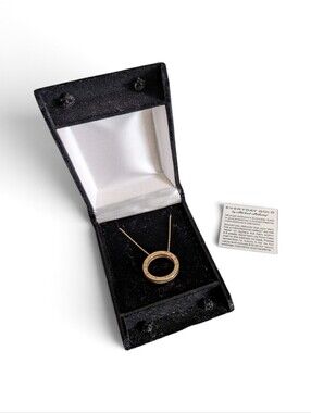Michael Anthony Vintage 10K Gold Circle Pendant Necklace
